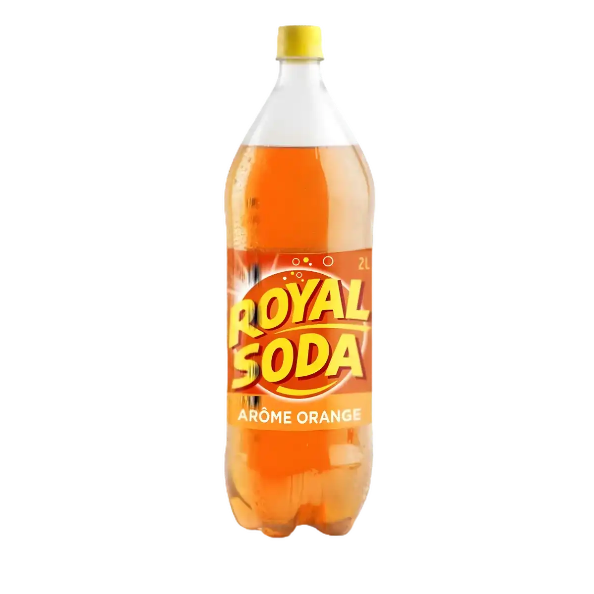 ROYAL SODA goût orange - Soda Orange Naturel en bouteille de 2L, boisson gazeuse rafraîchissante à la saveur authentique d'orange.